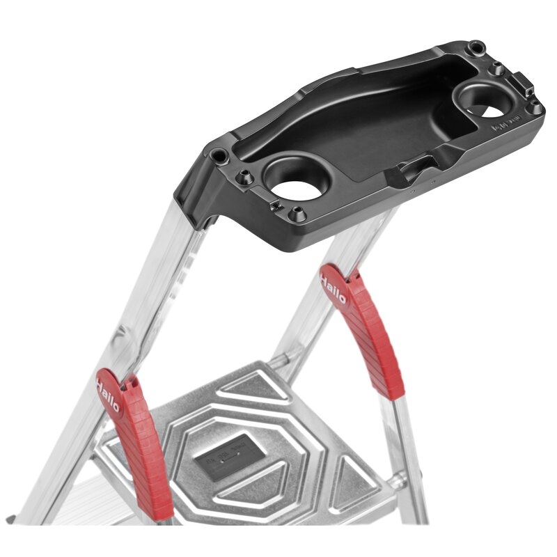 Escalera de tijera de aluminio con peldaño ancho XXL EasyClix Hailo