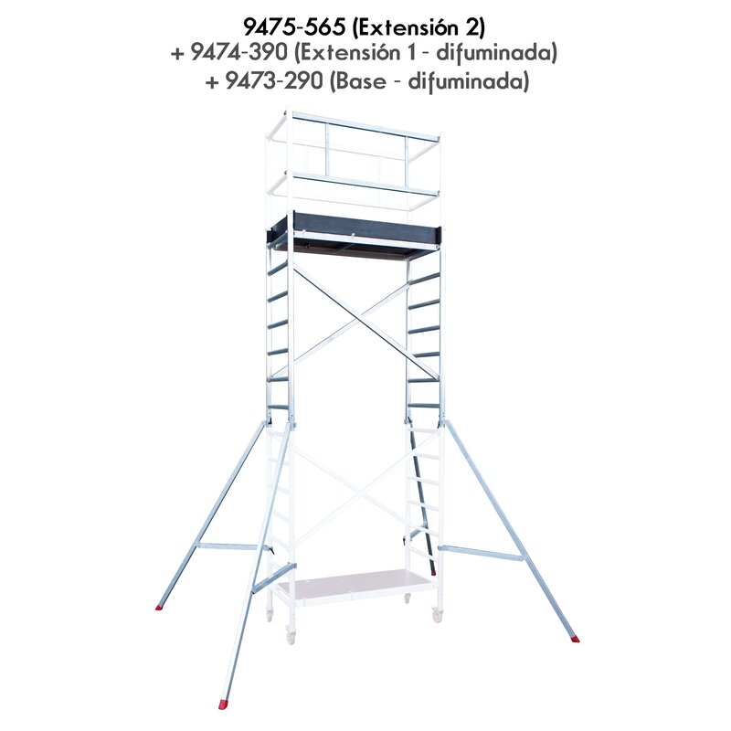 Andamio EN1004 de aluminio tubular ProExpert Hailo