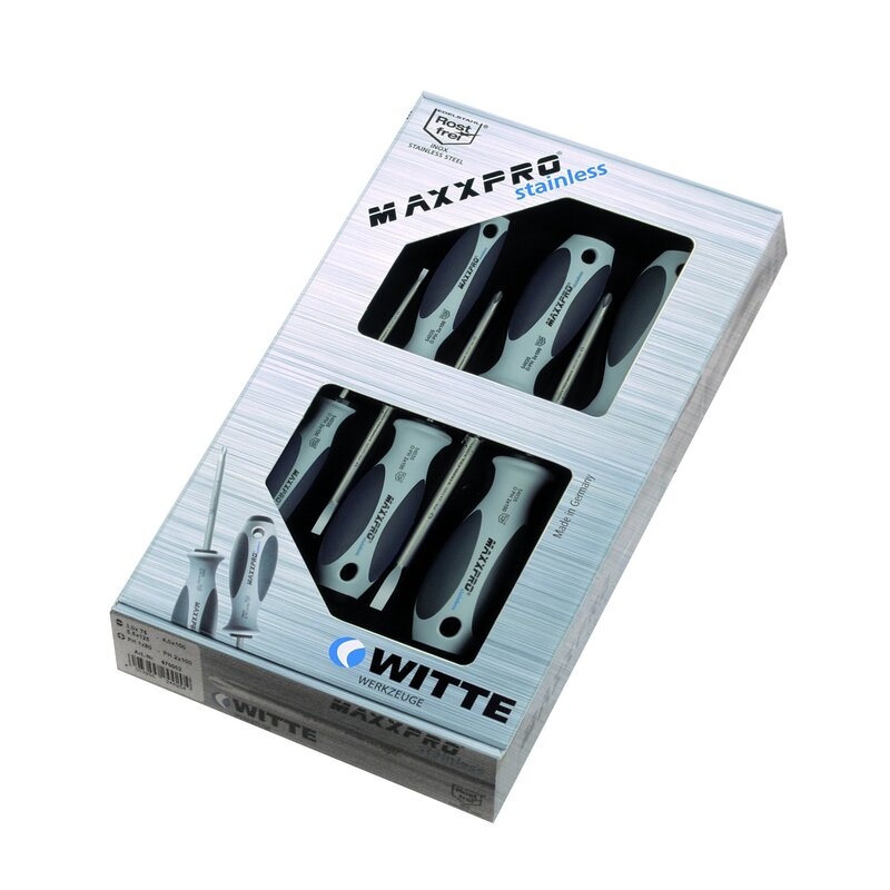 Juegos de destornilladores MAXXPRO Inoxidable Witte
