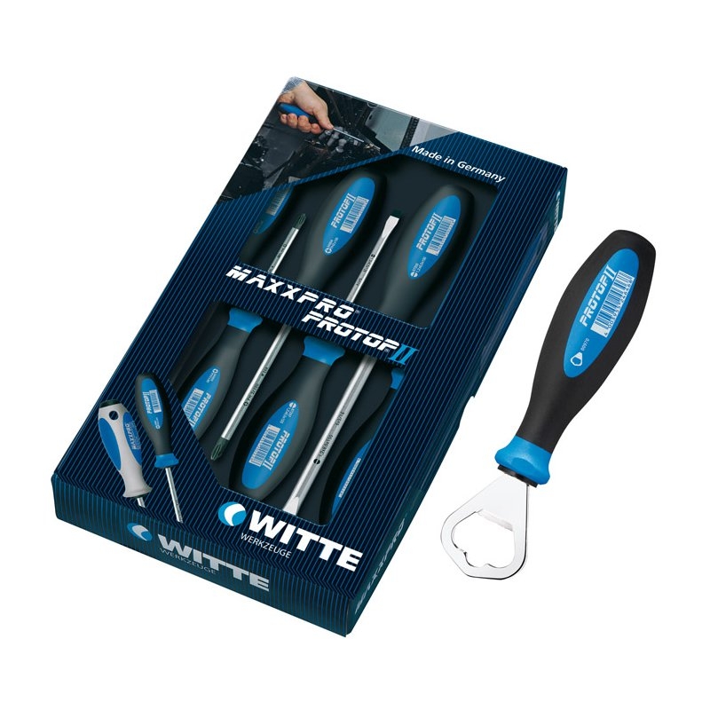 Juego de 5 destornilladores + abridor PROTOP II Witte