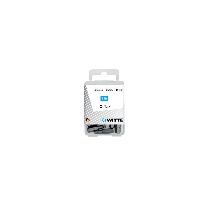 Puntas Torx de 25 mm en cajita de plástico Witte