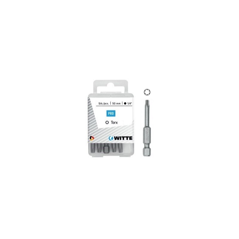 Puntas Torx de 50 mm en cajita de plástico Witte