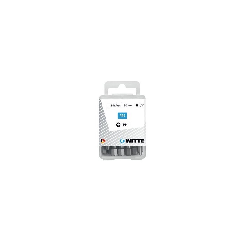 Puntas Phillips de 50 mm en cajita de plástico Witte