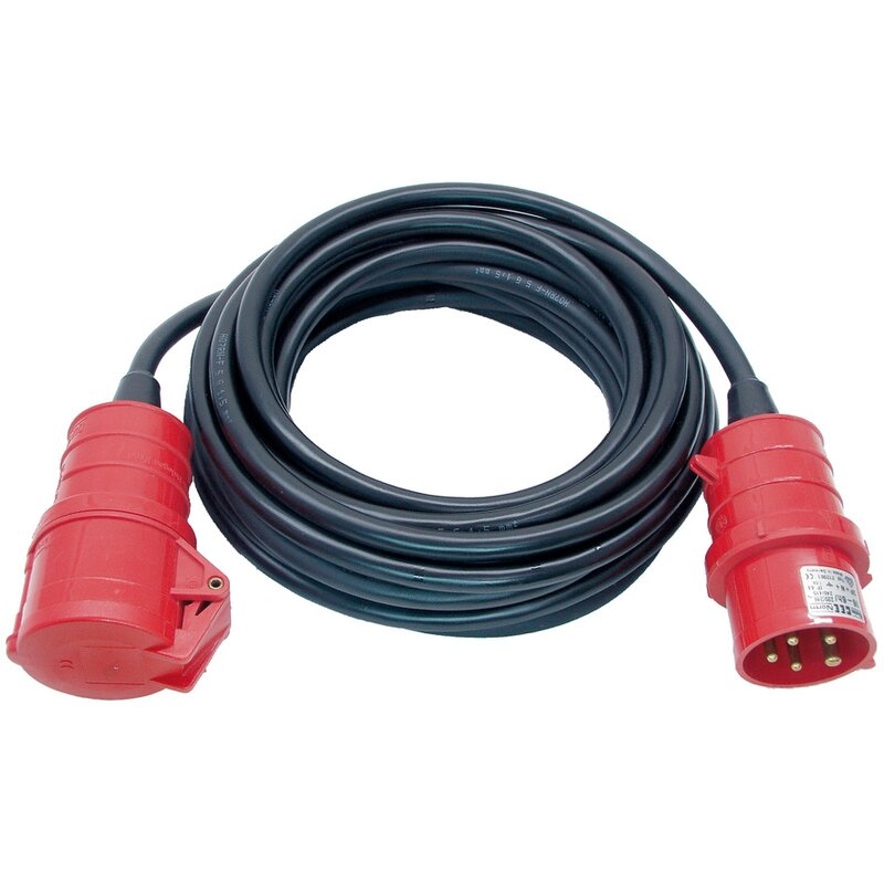 Alargador eléctrico IP44 H07RN-F 5G con enchufe CEE 400V/16A de 5 polos para uso industrial Brennenstuhl