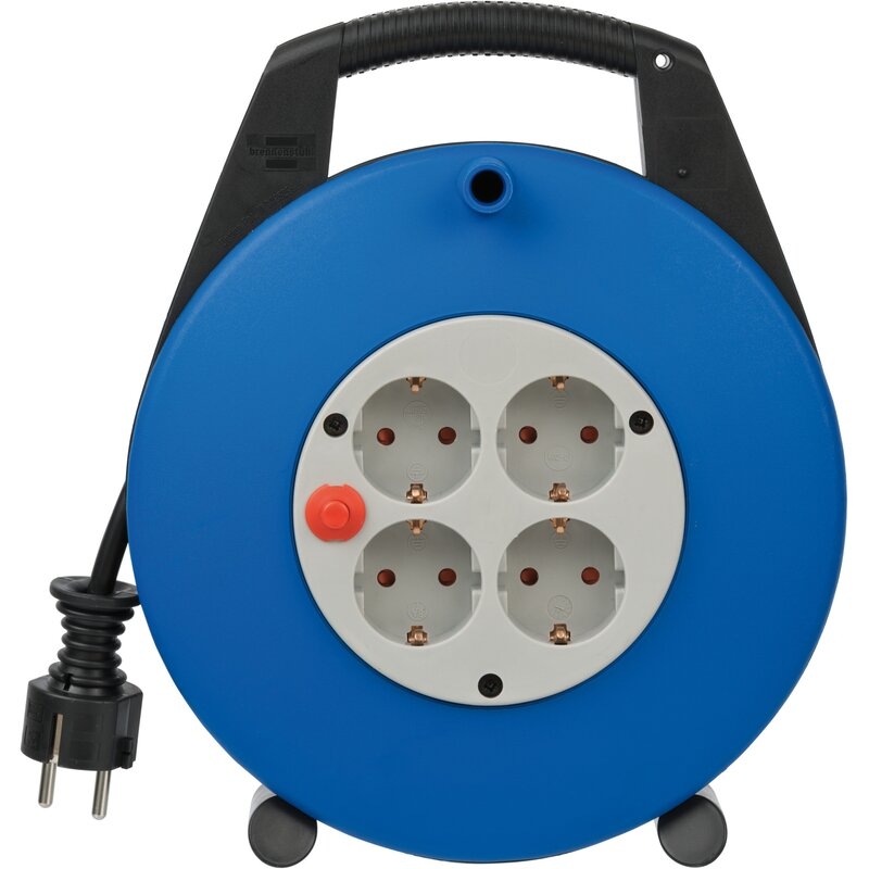 Enrollacables Vario-Line 4 tomas IP20 H05VV-F 3G1,5 para uso doméstico Brennenstuhl