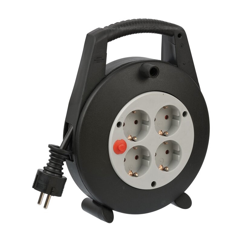 Enrollacables Vario-Line 4 tomas IP20 H05VV-F 3G1,5 para uso doméstico Brennenstuhl