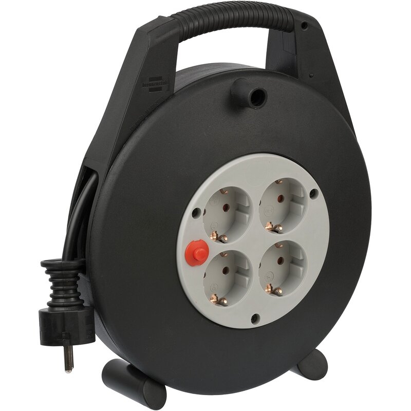 Enrollacables Vario-Line 4 tomas IP20 H05VV-F 3G1,5 para uso doméstico Brennenstuhl