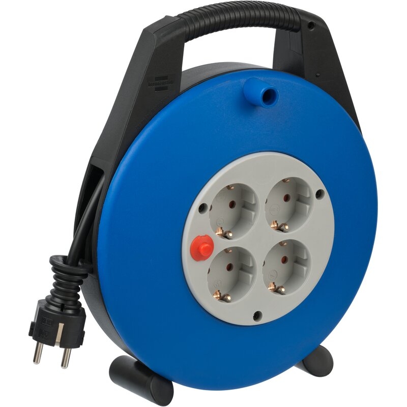 Enrollacables Vario-Line 4 tomas IP20 H05VV-F 3G1,5 para uso doméstico Brennenstuhl