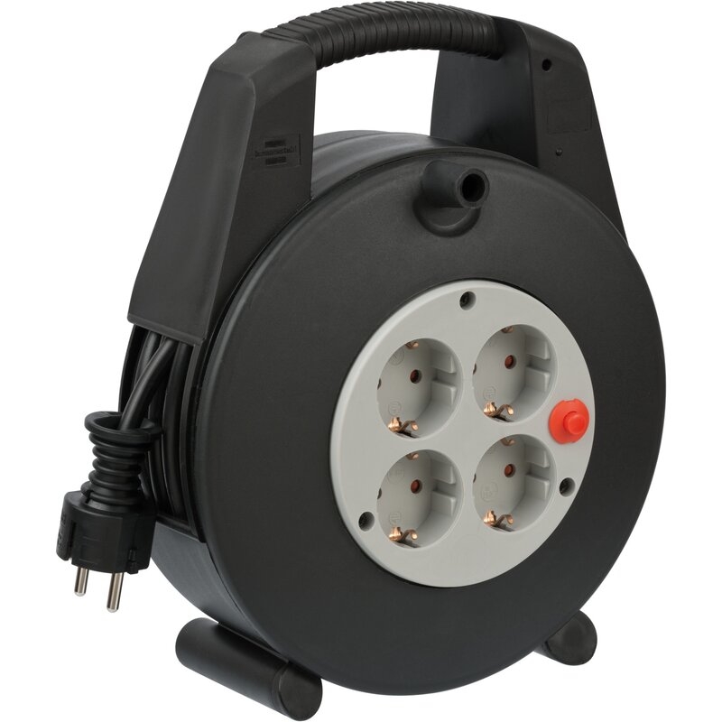 Enrollacables Vario-Line 4 tomas IP20 H05VV-F 3G1,5 para uso doméstico Brennenstuhl