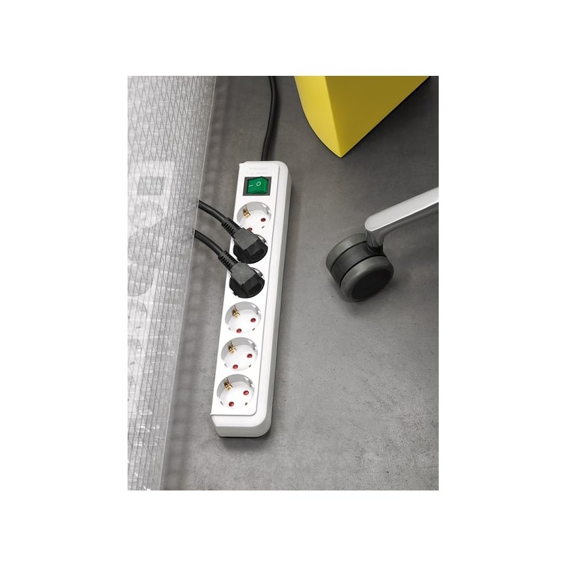 Base de tomas múltiples Eco-Line blanca con interruptor Brennenstuhl