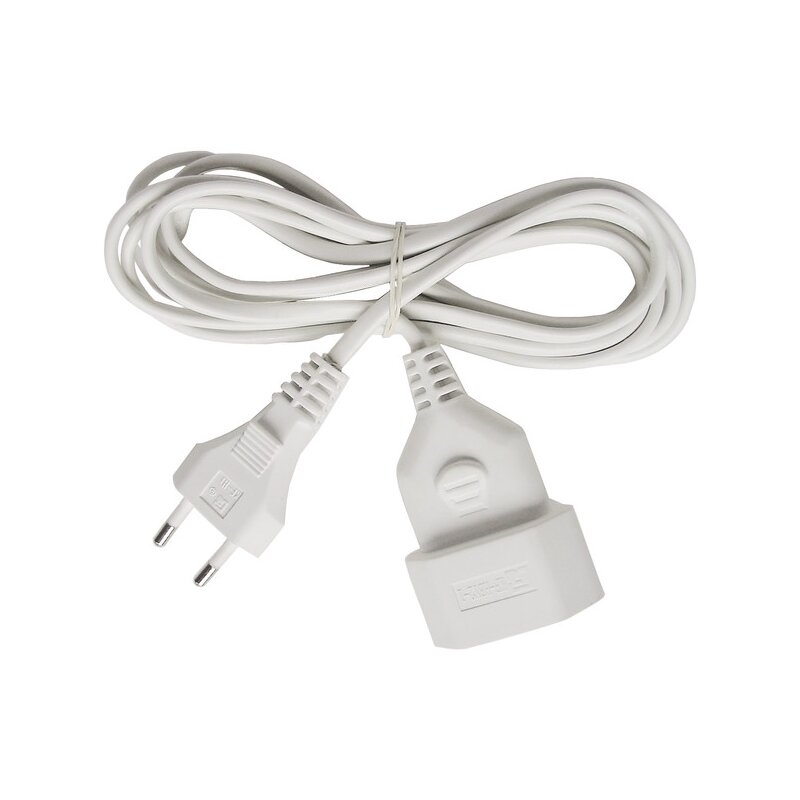 Alargador eléctrico IP20 H03VVH2-F 2x0,75 con clavija y toma tipo euro Brennenstuhl
