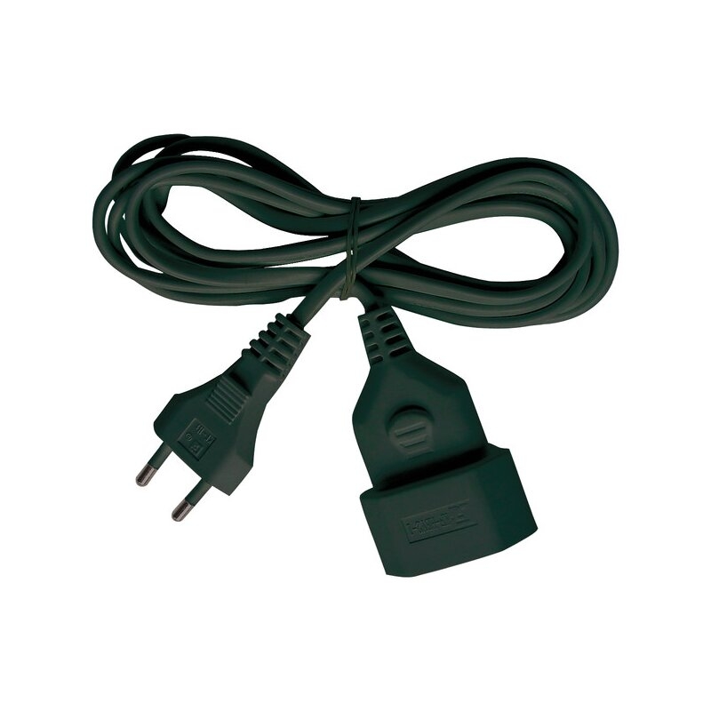 Alargador eléctrico IP20 H03VVH2-F 2x0,75 con clavija y toma tipo euro Brennenstuhl