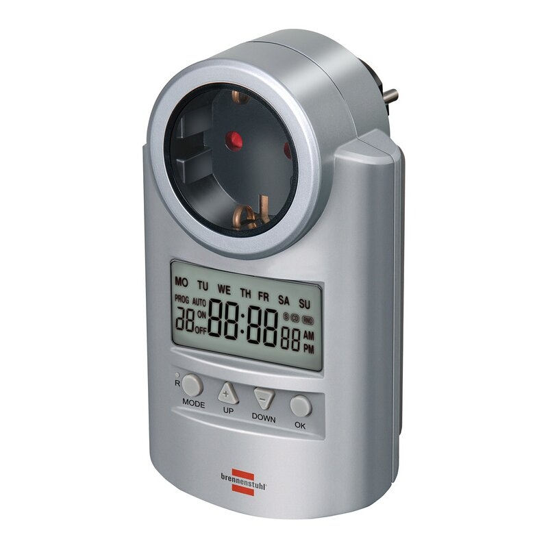 Reloj conmutadordigital de enchufe  para programación semanal DT Brennenstuhl