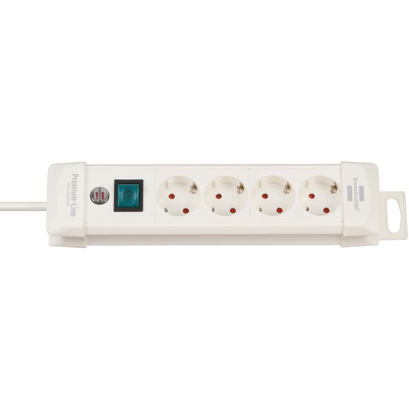 Base de tomas múltiples Premium-Line blanca con varias posibilidad de instalación y fijación Brennenstuhl