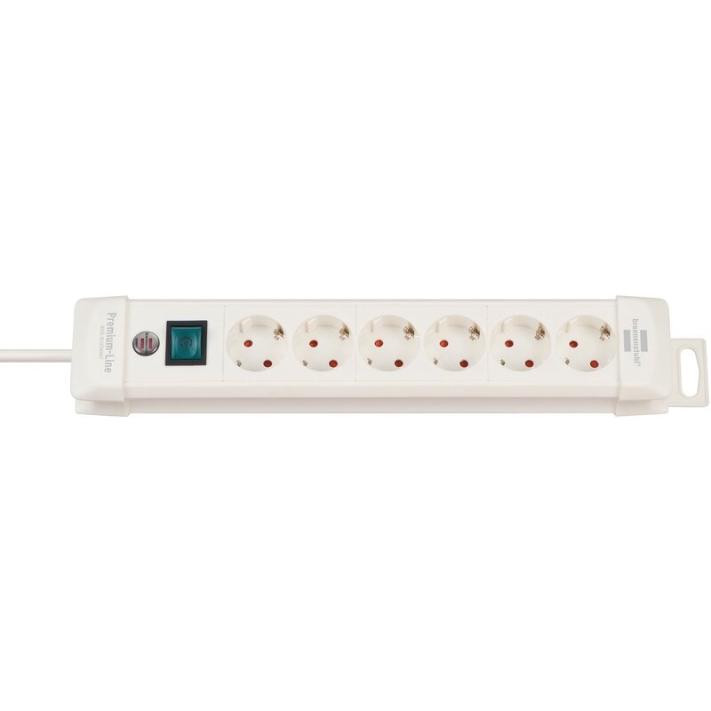 Base de tomas múltiples Premium-Line blanca con varias posibilidad de instalación y fijación Brennenstuhl
