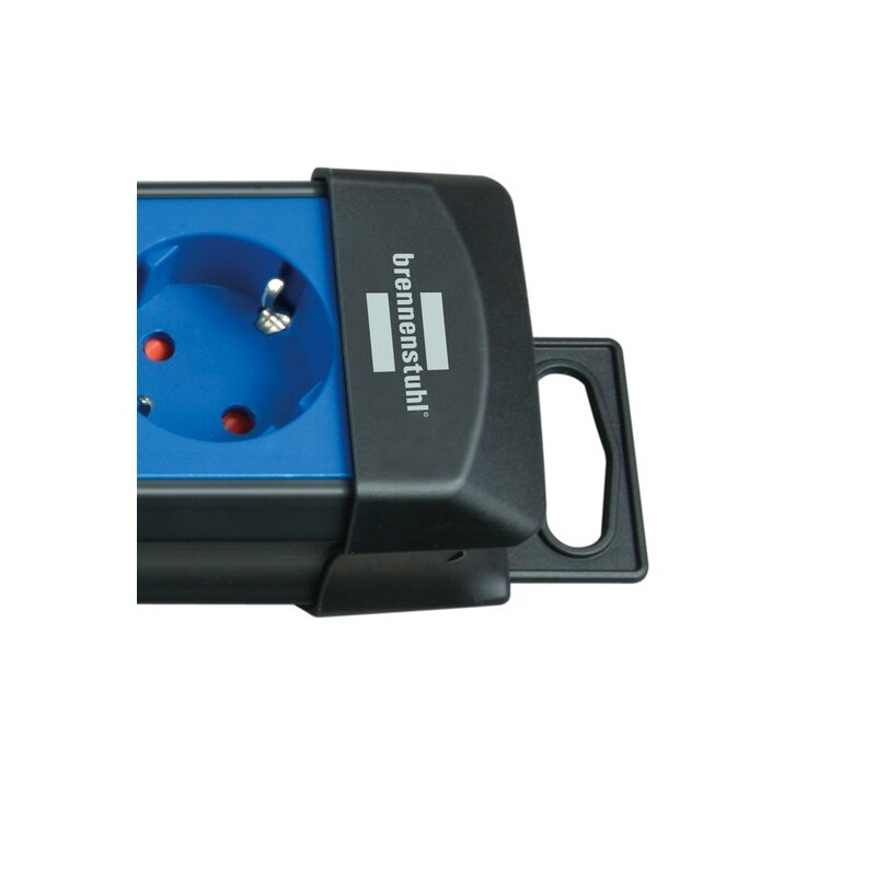 Base de tomas múltiples Premium-Line azul/negra con varias posibilidad de instalación y fijación Brennenstuhl