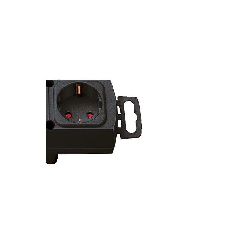 Base de tomas múltiples Comfort-Line Plus negra con clavija plana Brennenstuhl