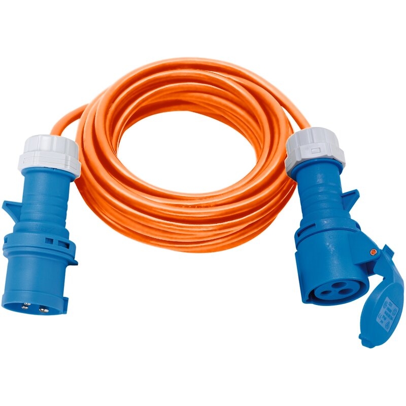 Alargador eléctrico IP44 H07RN-F 3G con clavijas y conectores CEE 230V/16A para uso industrial, marítimo y camping Brennenstuhl