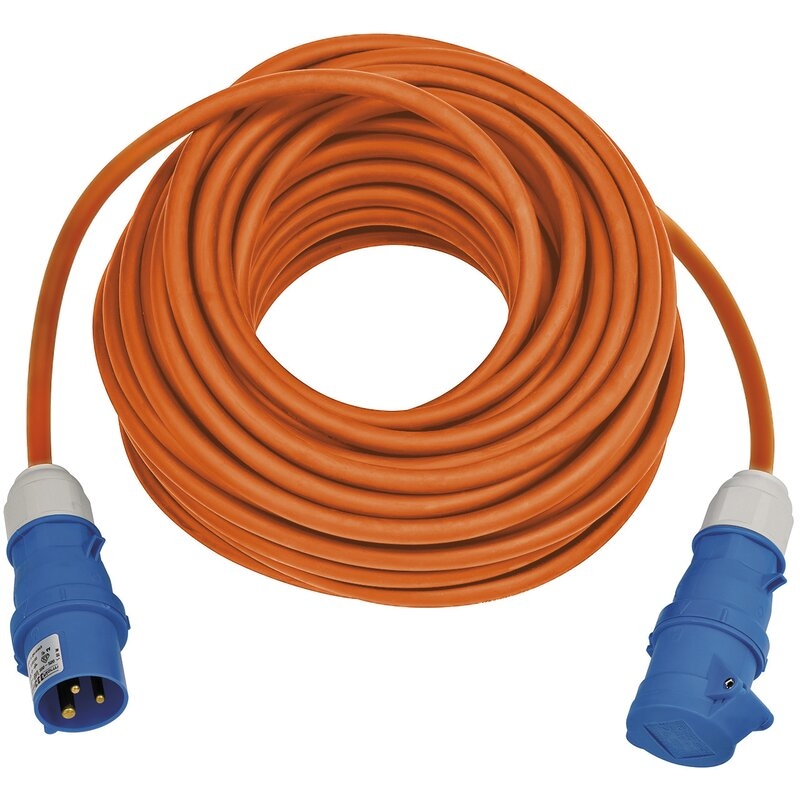 Alargador eléctrico IP44 H07RN-F 3G con clavijas y conectores CEE 230V/16A para uso industrial, marítimo y camping Brennenstuhl