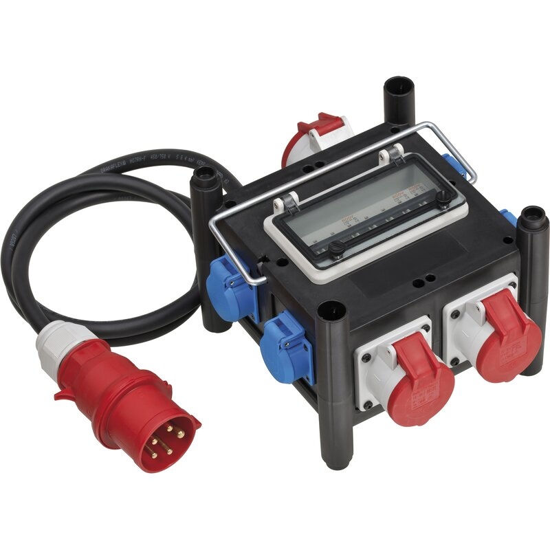 Distribuidor de energía compacto de goma IP44 BSV 3 Brennenstuhl