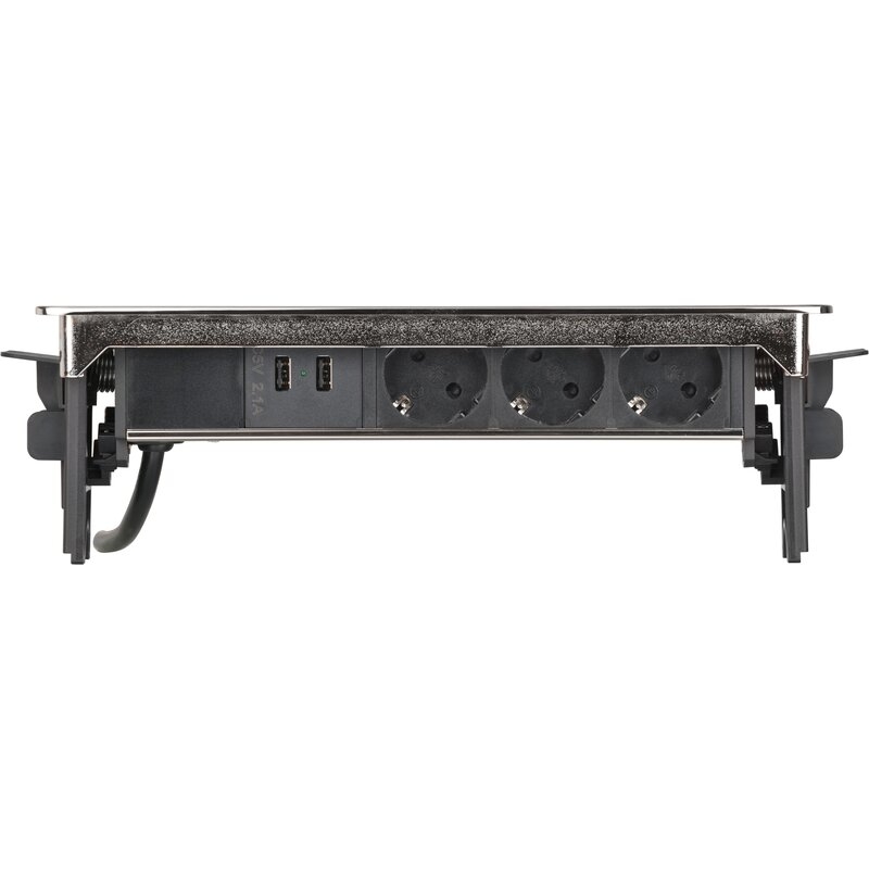Regleta de mesa integrable Indesk Power con cargador USB Brennenstuhl