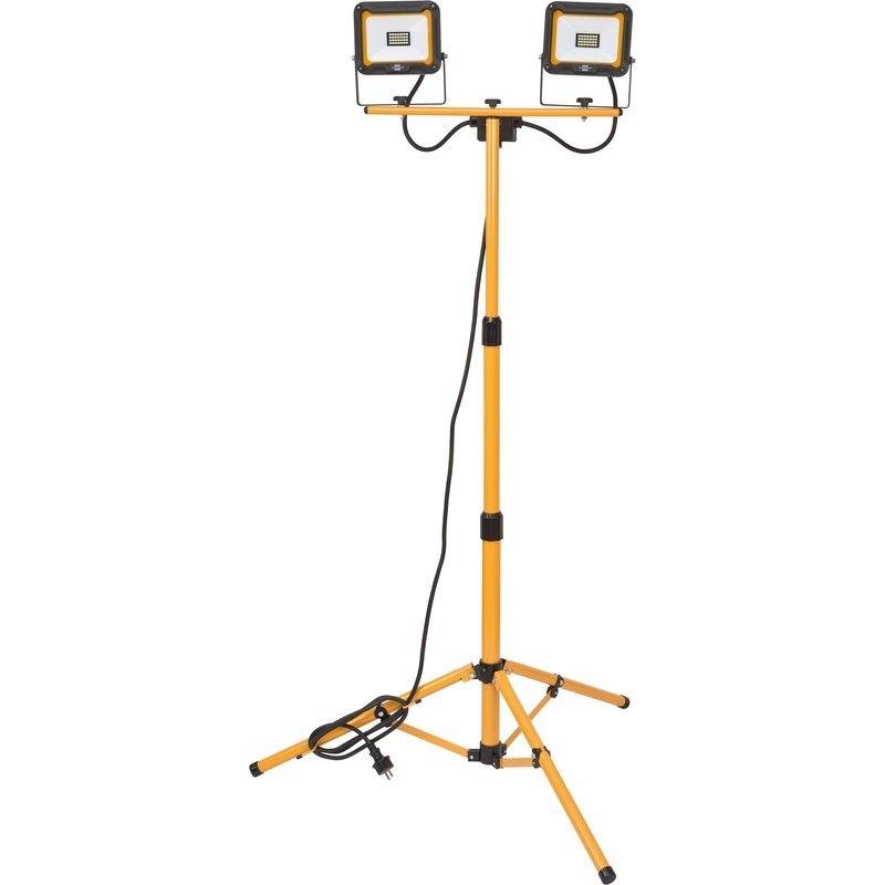 Foco LED portátil JARO doble con trípode, protección IP65 y cable H07RN-F 3G1,0 Brennenstuhl