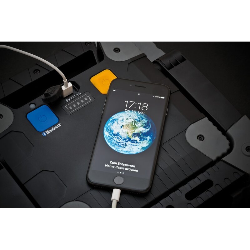Foco LED portátil TORAN con Bluetooth y batería recargable Brennenstuhl