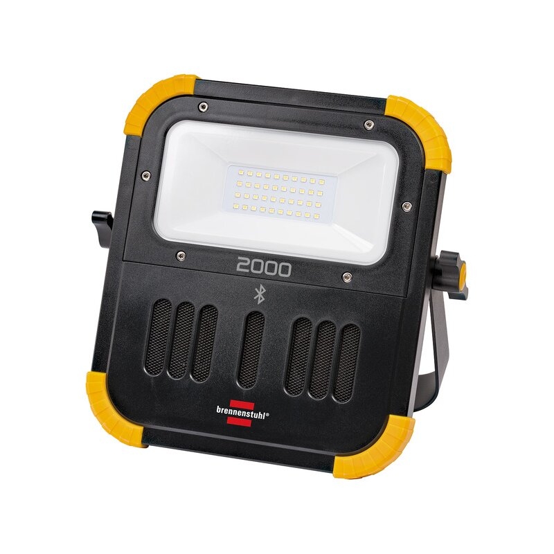 Foco LED portátil BLUMO con batería recargable y altavoces Bluetooth Brennenstuhl