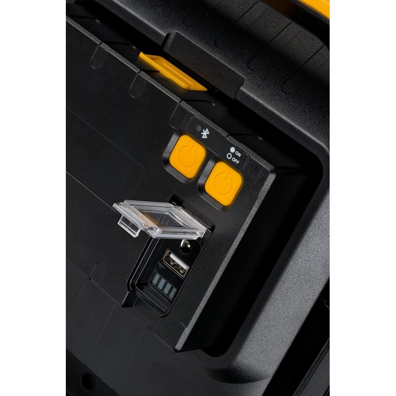 Foco LED portátil BLUMO con batería recargable y altavoces Bluetooth Brennenstuhl