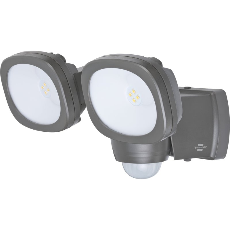 Foco LED de pared doble a batería LUFOS con detector de movimiento y  protección IP44 Brennenstuhl