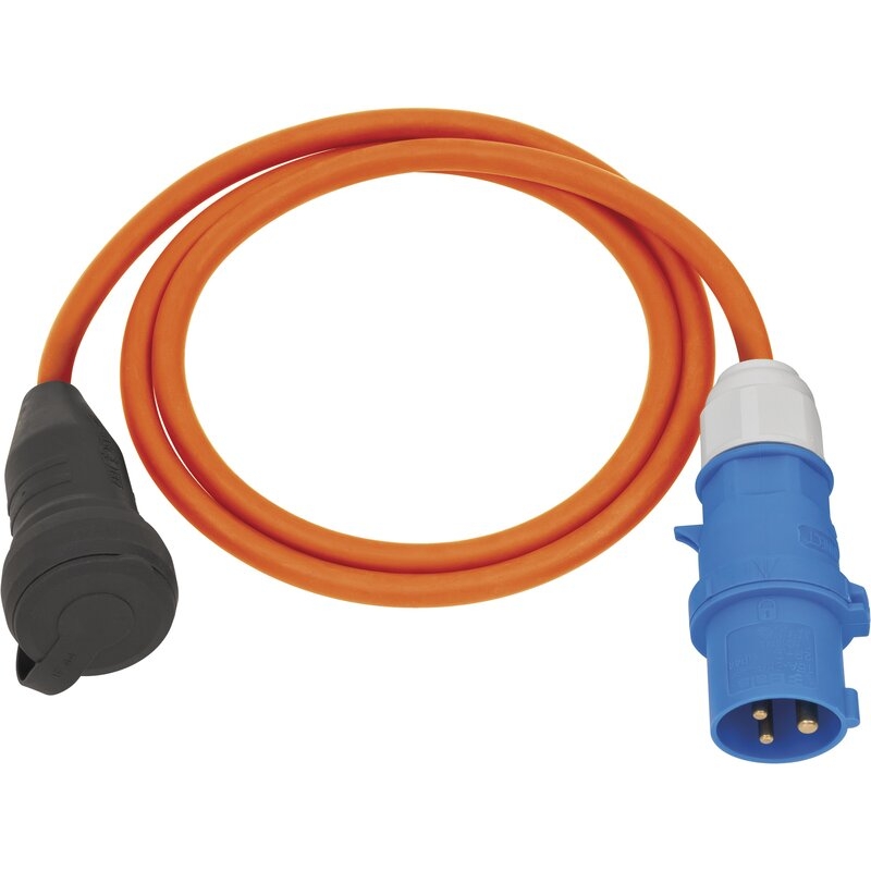 Alargador/adaptador IP44 H07RN-F 3G 2,5 230V/16A con clavijas y conectores para uso industrial, marítimo y camping Brennenstuhl