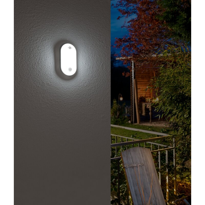 Aplique/plafón LED ovalado OL de 1600 lm con detector de movimiento y protección IP54 Brennenstuhl
