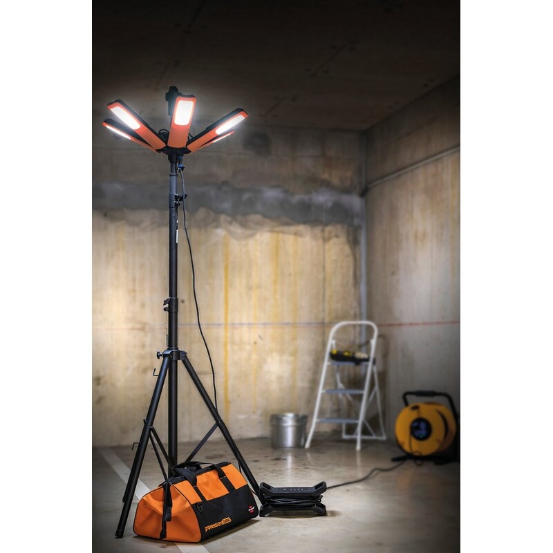 Foco de trabajo LED R23050 de 360° con 6 focos orientables individualmente, IP65 - Professional LINE Brennenstuhl