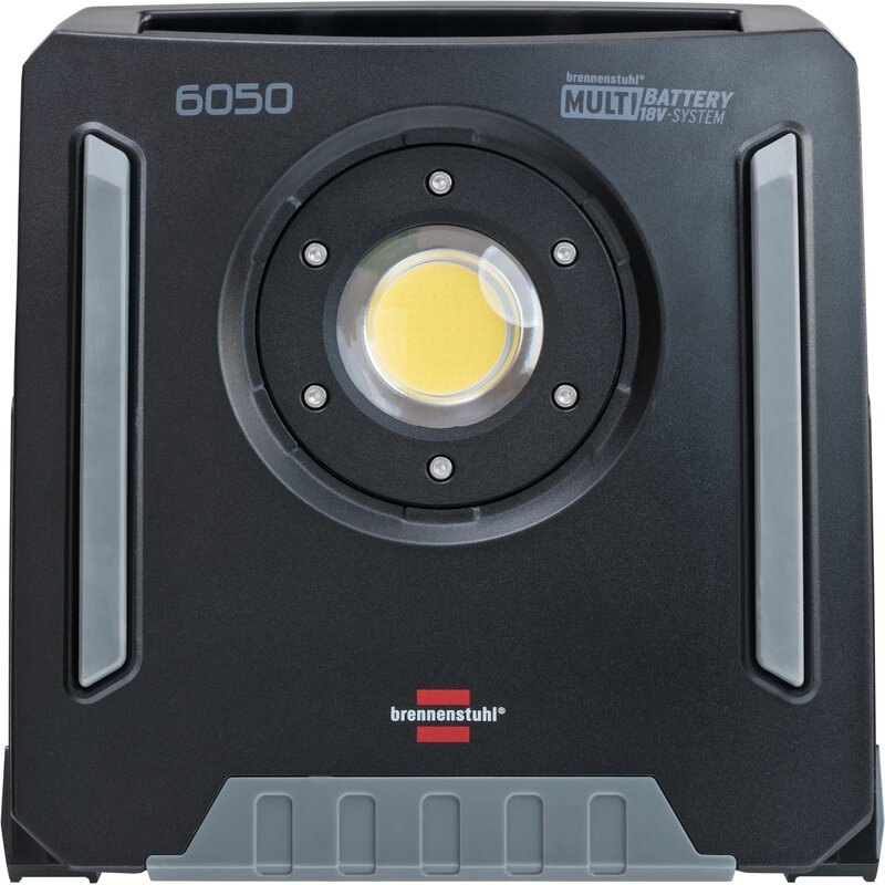 Foco híbrido LED 6050 MH con toma de corriente + MULTI BATTERY SYSTEM, compatible con las baterías 18V de 5 fabricantes - IP65 Brennenstuhl