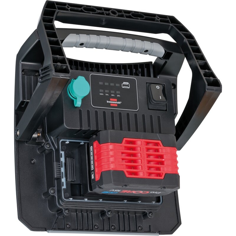 Foco híbrido LED 6050 MH con toma de corriente + MULTI BATTERY SYSTEM, compatible con las baterías 18V de 5 fabricantes - IP65 Brennenstuhl
