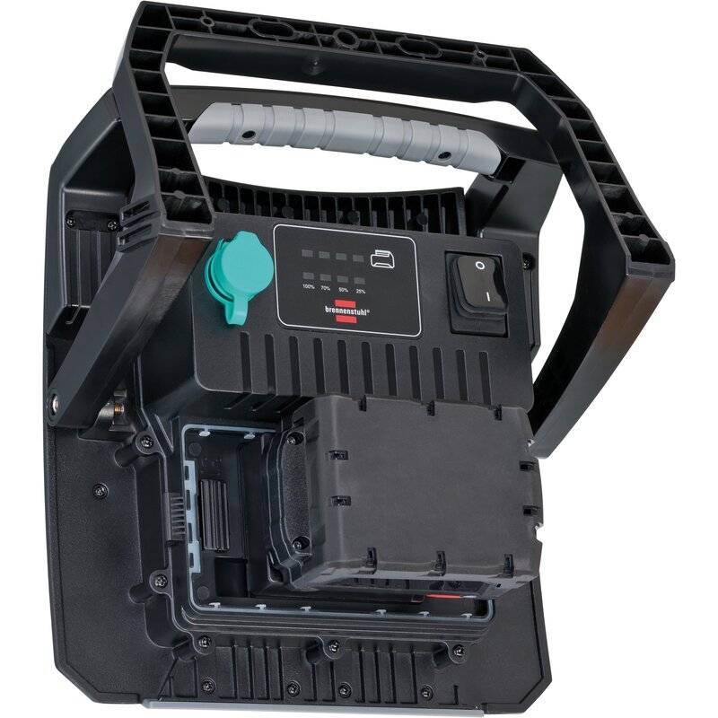 Foco híbrido LED 6050 MH con toma de corriente + MULTI BATTERY SYSTEM, compatible con las baterías 18V de 5 fabricantes - IP65 Brennenstuhl