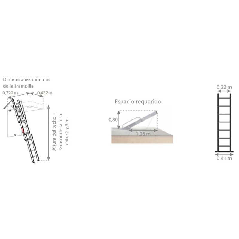 Escalera escamoteable de aluminio HobbyStep Hailo