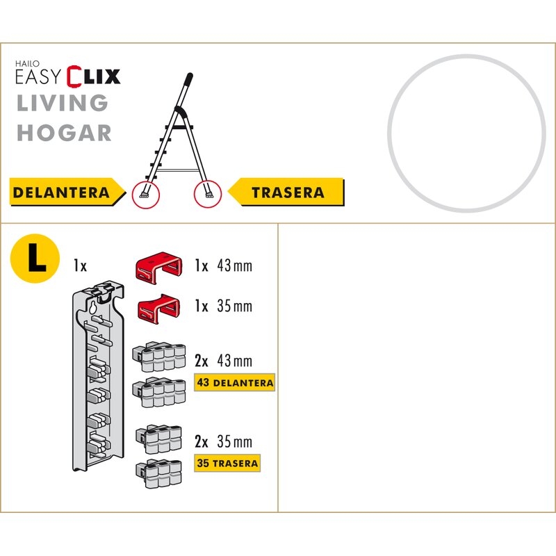 Juego de tacos EasyClix Living (Hogar) tamaño L Hailo