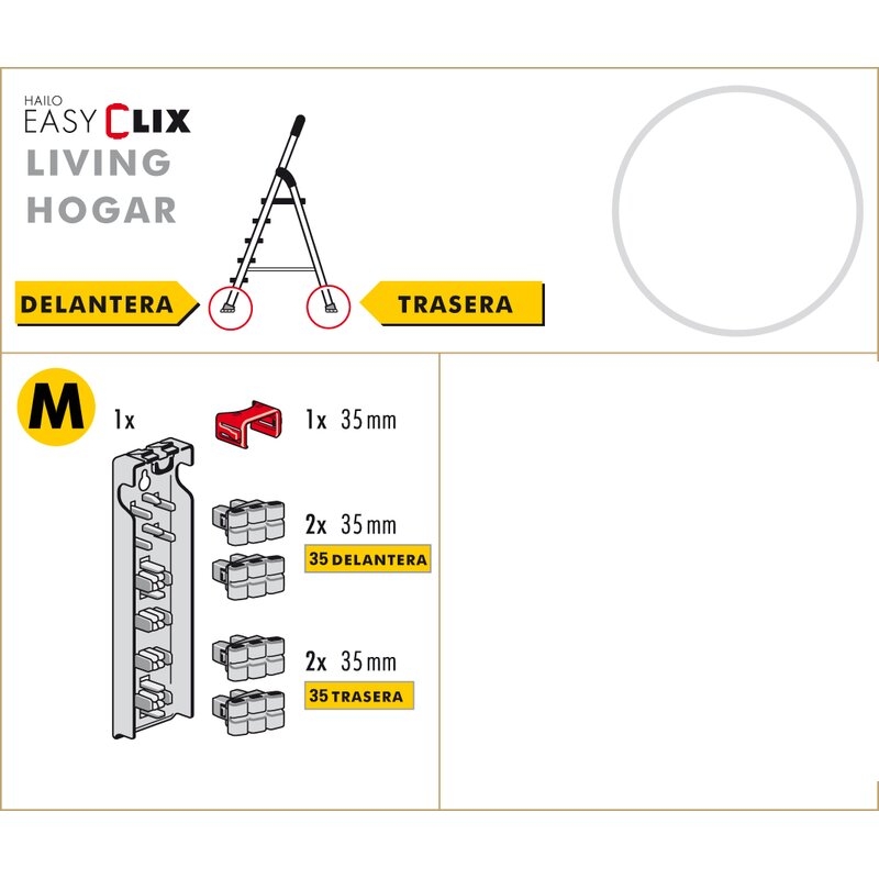 Juego de tacos EasyClix Living (Hogar) tamaño M Hailo
