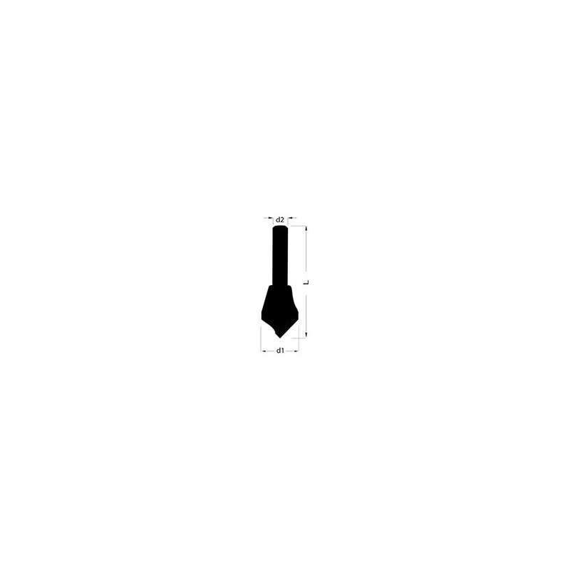 Avellanador de cono ranurado y desbarbado 90° HSSE-Co 5