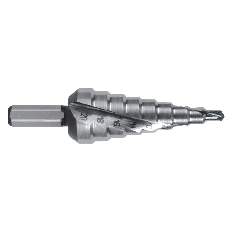 Broca escalonada HSS con mango hexagonal 1/4"