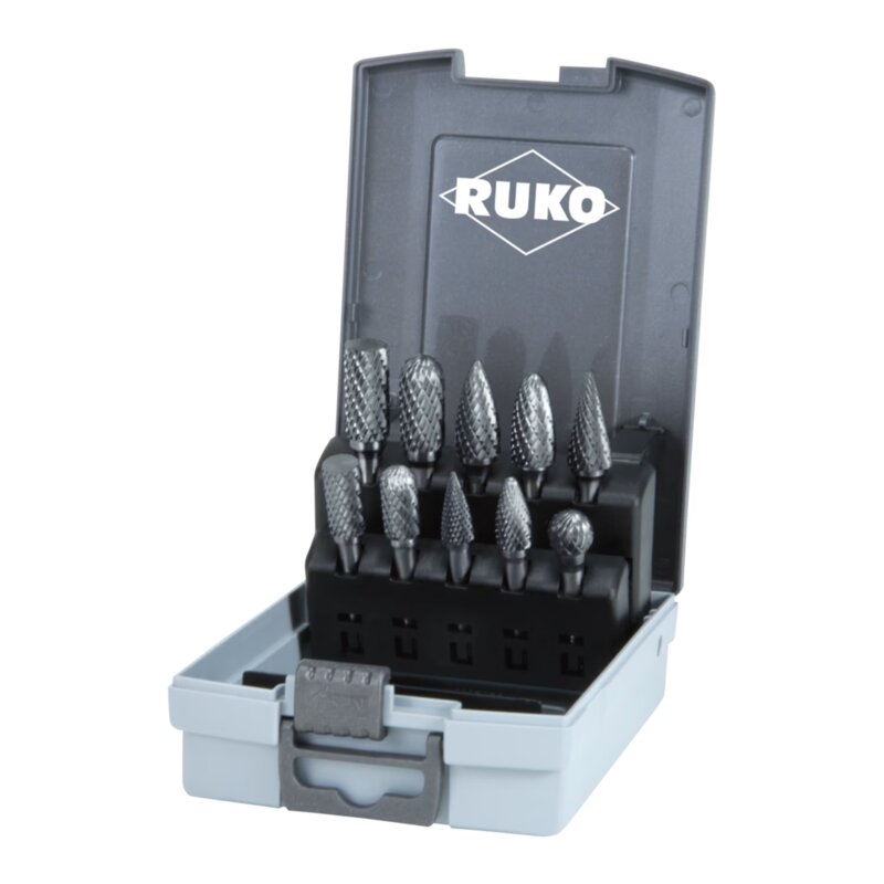 Juego de 10 fresas rotativas de carburo de tungsteno en estuche de ...