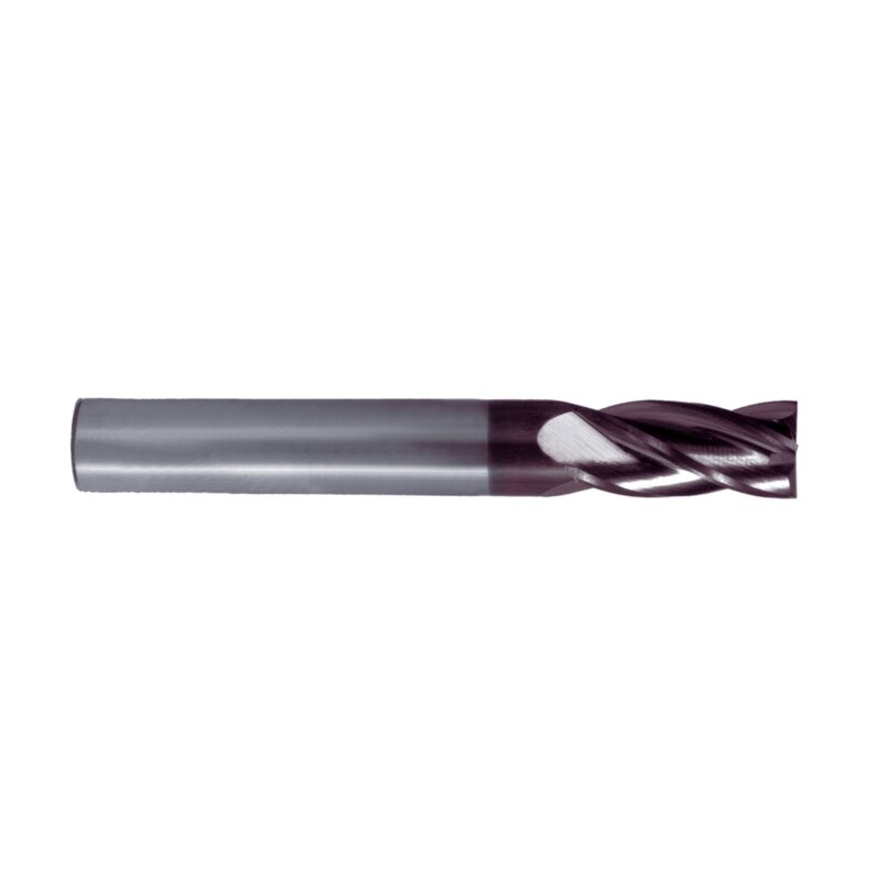 Fresa frontal de metal duro integral tipo N TiAIN DIN 6527 L / 6528 con 4 labios de corte