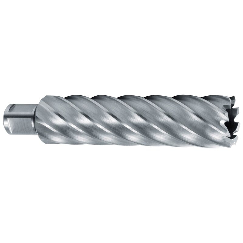 Broca hueca HSS con vástago Weldon (3/4") rectificada CBN profundidad de corte 110,0 mm