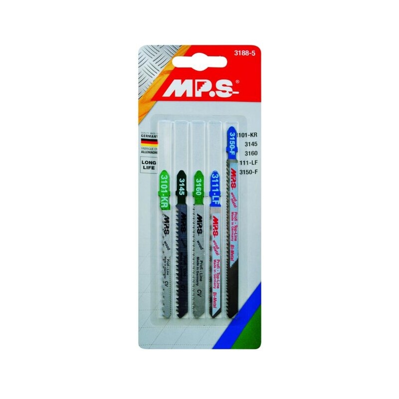 Juego de 5 sierras de calar madera y metal 3188-5 MPS