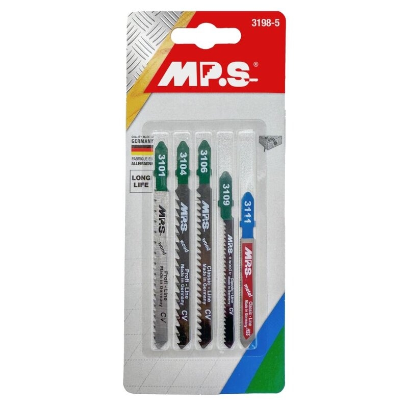 Juego de 5 sierras de calar madera y metal 3198-5 MPS