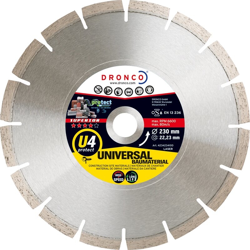 Disco de diamante Superior U4 Protect - Universal obra Dronco