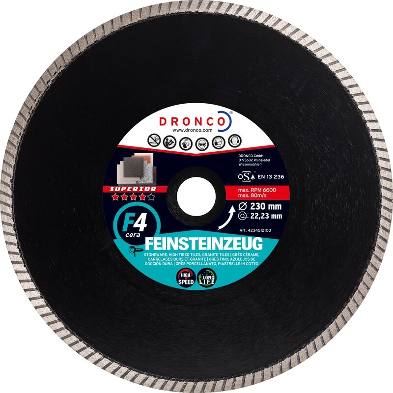 Disco de diamante Superior F4 Cera - Gres (Antes GRFX) Dronco