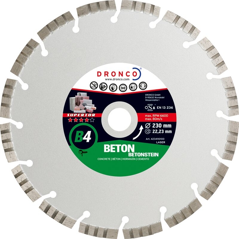 Disco de diamante Superior B4 - Hormigón (Antes LT56) Dronco