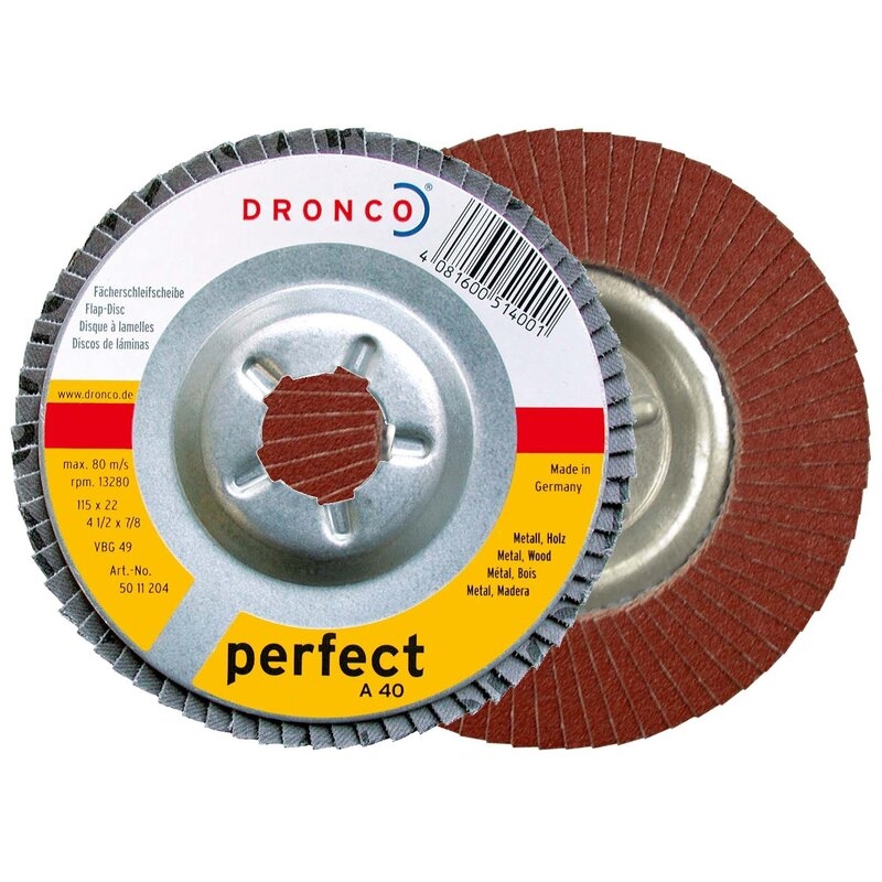 Discos de láminas abrasivas óxido de aluminio A Dronco